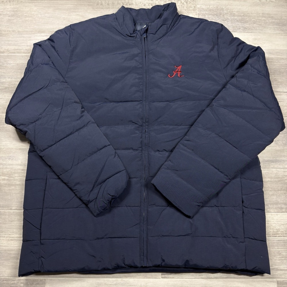 Antigua Blue Alabama Crimson Tide Men's Size XL Swelter‎ Full-Zip Puffer Jacket